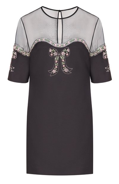 Женское платье из шерсти и шелка VALENTINO, арт. 8B3VAHD0/1CF