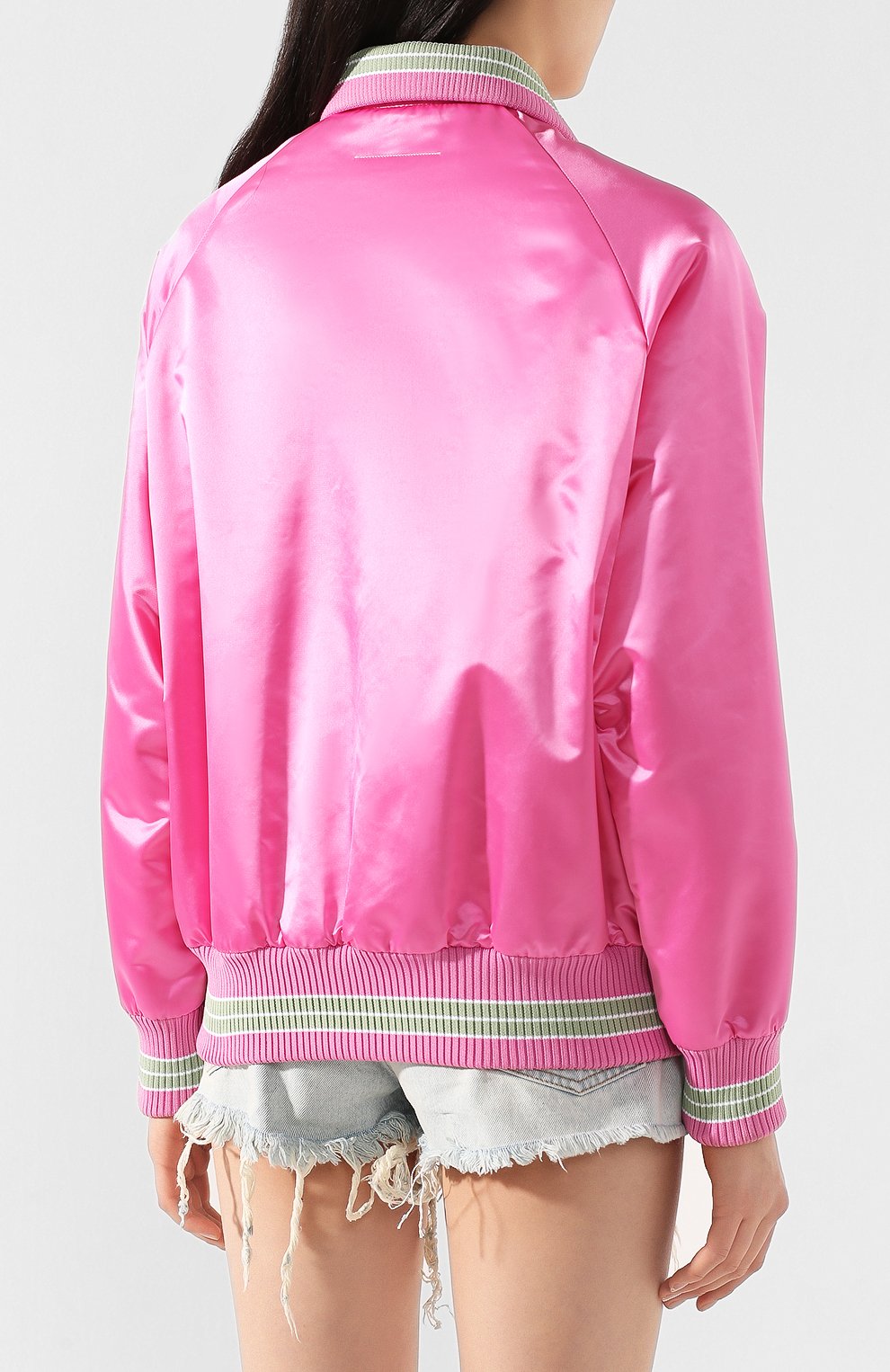 Бомбер MM6 розового цвета по цене 62950 руб., арт. S52AM0136/S52534, фото 4 Бомбер MM6, арт. S52AM0136/S52534, фото 4