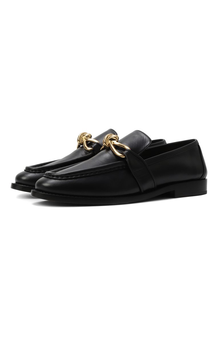 Женские кожаные лоферы astaire BOTTEGA VENETA черного цвета, арт. 796697 V4R30 | Фото 1 (Подошва: Плоская; Материал внешний: Натуральная кожа; Автоматизация состава: Проставлено; Автоматизация ТО: Проставлено; Каблук высота: Низкий)