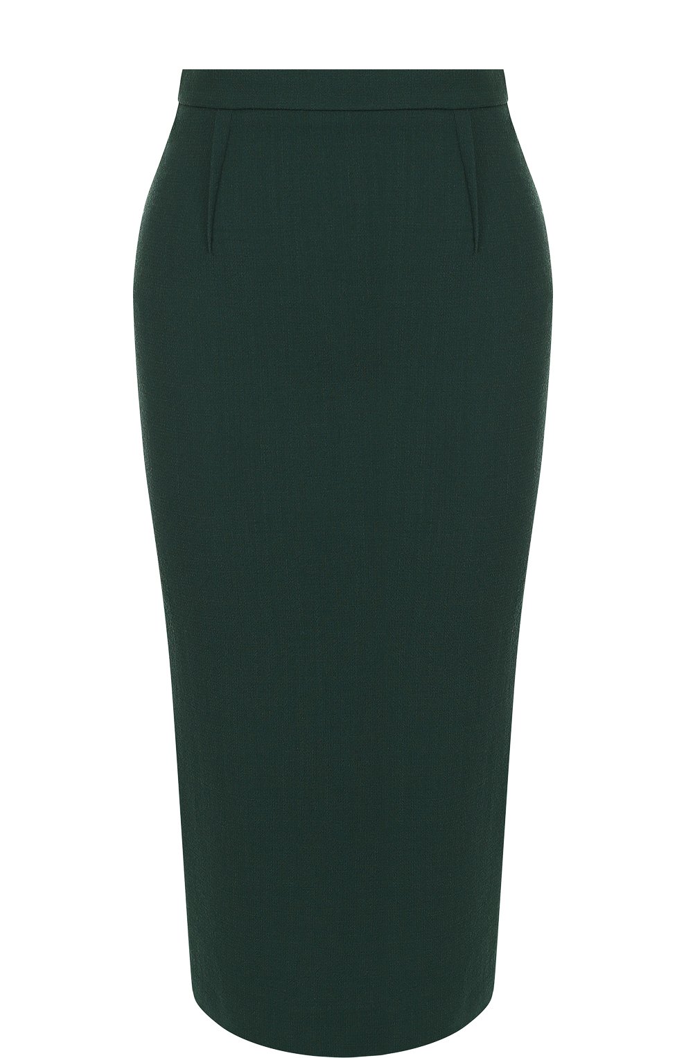 Однотонная шерстяная юбка на молнии ROLAND MOURET зеленого цвета по цене 62050 руб., арт. PW18/S4134/F4044, фото 1 Однотонная шерстяная юбка на молнии ROLAND MOURET, арт. PW18/S4134/F4044, фото 1