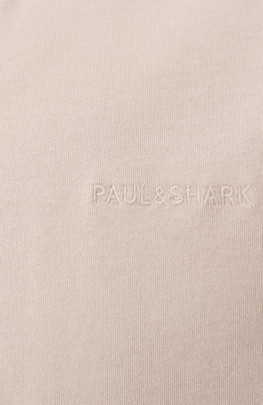 Хлопковая футболка Paul&Shark 25411047/L Бежевый  25411047/L Фото 6