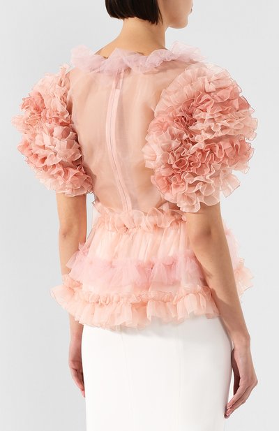 Шелковый топ DOLCE & GABBANA светло-розового цвета по цене 267500 руб., арт. F73U7T/FU1BU, фото 4 Шелковый топ DOLCE & GABBANA, арт. F73U7T/FU1BU, фото 4