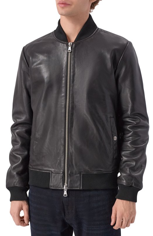 Кожаный бомбер Dirk Bikkembergs BML1031 Чёрный  BML1031 Фото 3