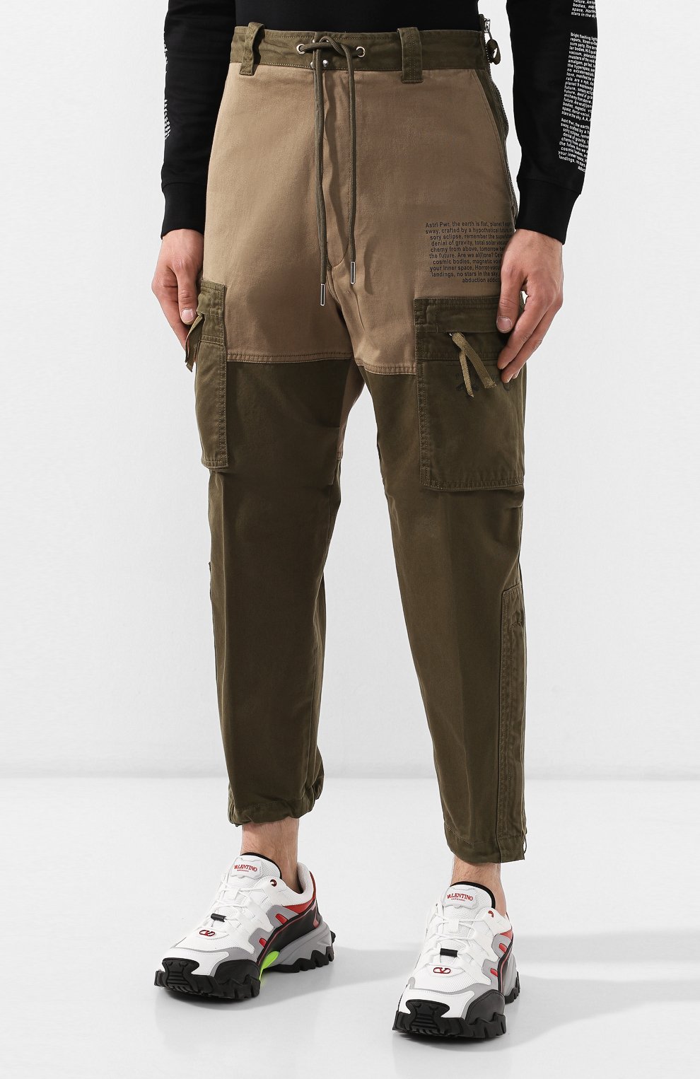 Хлопковые брюки-карго DIESEL, арт. 00SUDN/0EAXD, фото 3