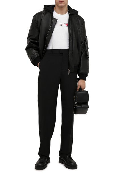 Хлопковая футболка OFF-WHITE белого цвета по цене 34300 руб., арт. 0MAA027F21JER017, фото 2 Хлопковая футболка OFF-WHITE, арт. 0MAA027F21JER017, фото 2