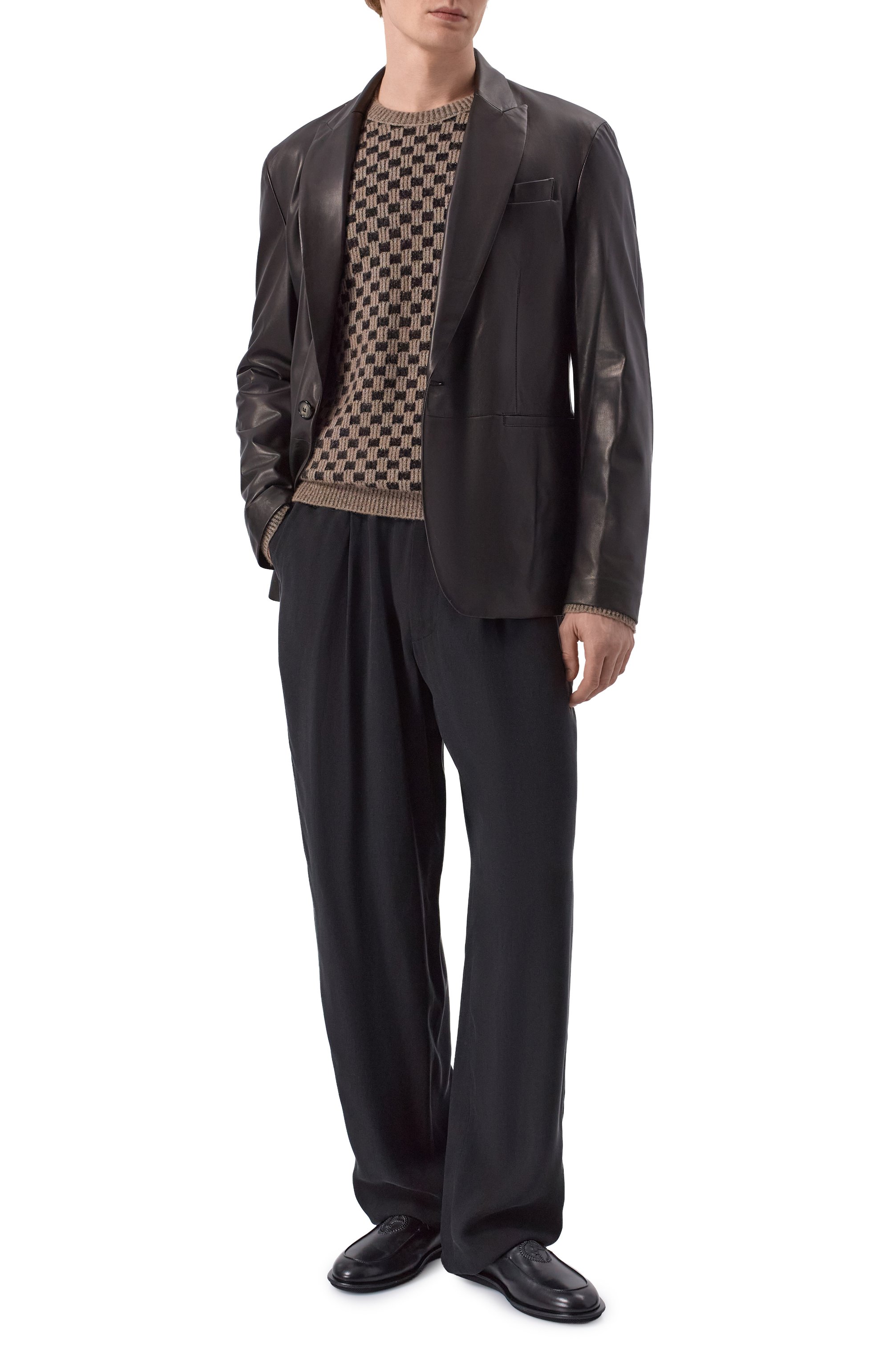 Кожаный пиджак GIORGIO ARMANI, арт. GM003094/AF24485, фото 2