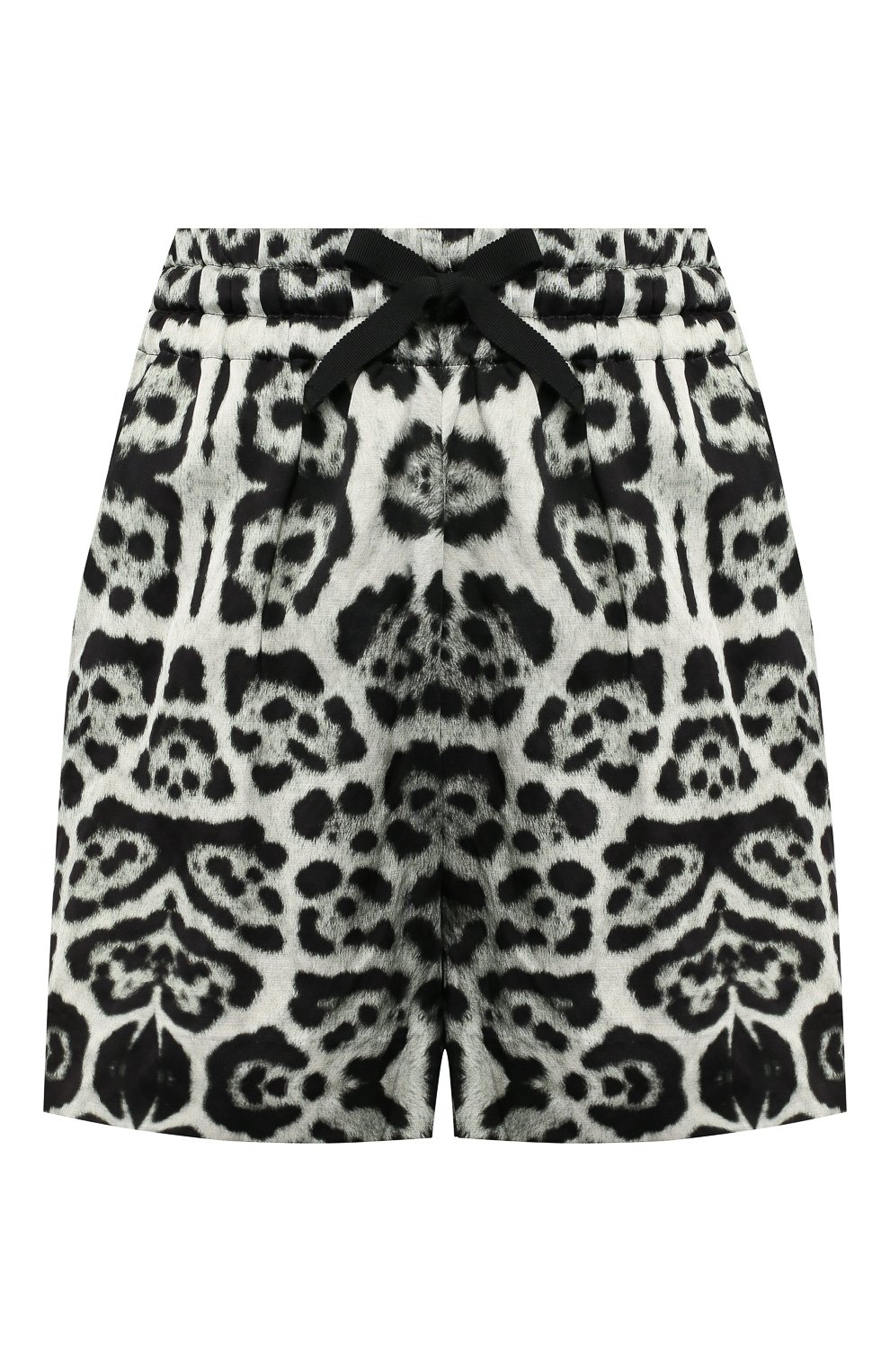 Шорты из смеси вискозы и хлопка DRIES VAN NOTEN черно-белого цвета по цене 35500 руб., арт. 201-10962-9326, фото 1 Шорты из смеси вискозы и хлопка DRIES VAN NOTEN, арт. 201-10962-9326, фото 1