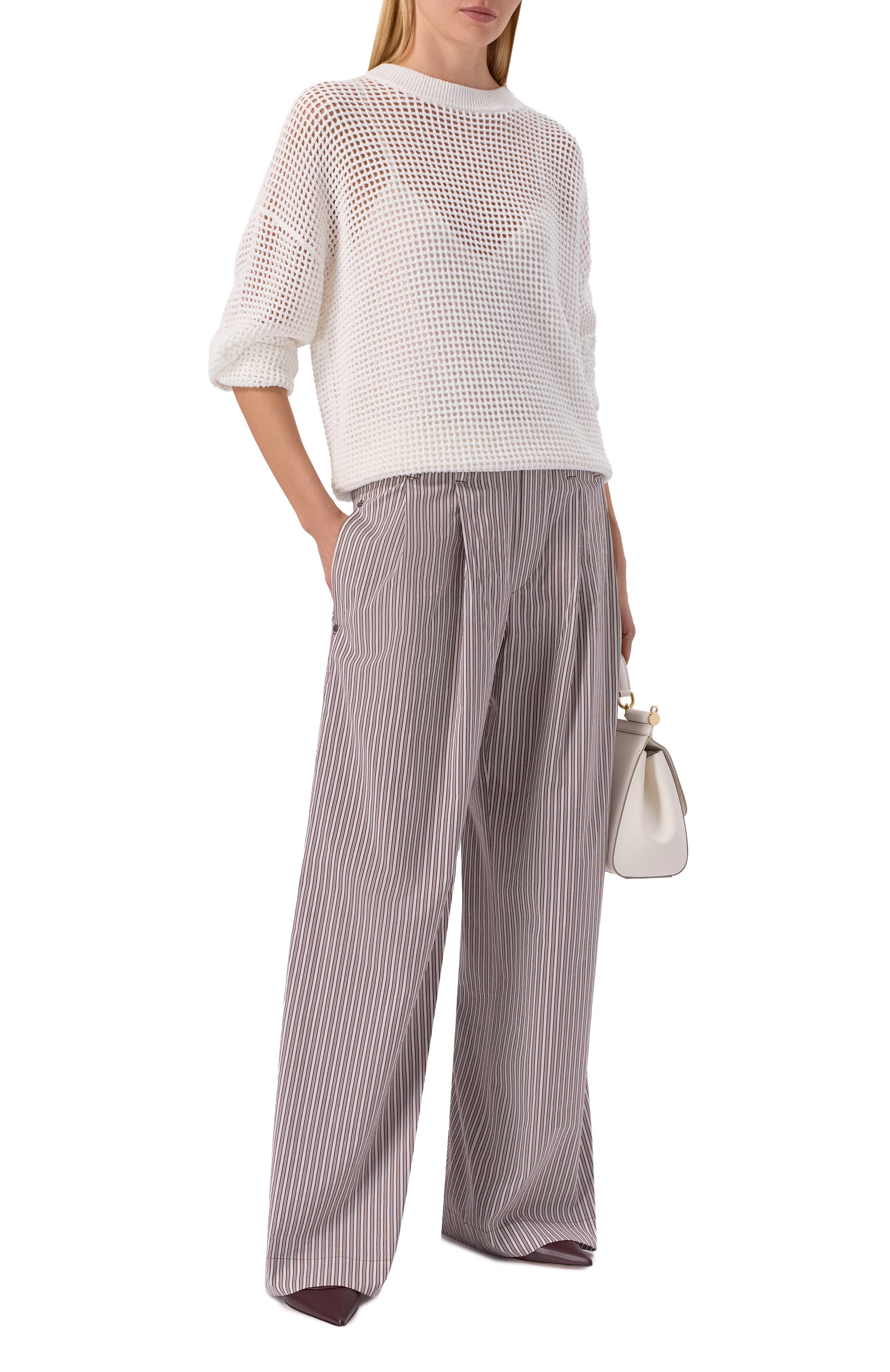 Брюки из хлопка и шелка BRUNELLO CUCINELLI, арт. MH746P9176, фото 2