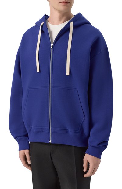 Хлопковая толстовка JIL SANDER синего цвета по цене 164500 руб., арт. J22HG0118/J20128, фото 3 Хлопковая толстовка JIL SANDER, арт. J22HG0118/J20128, фото 3