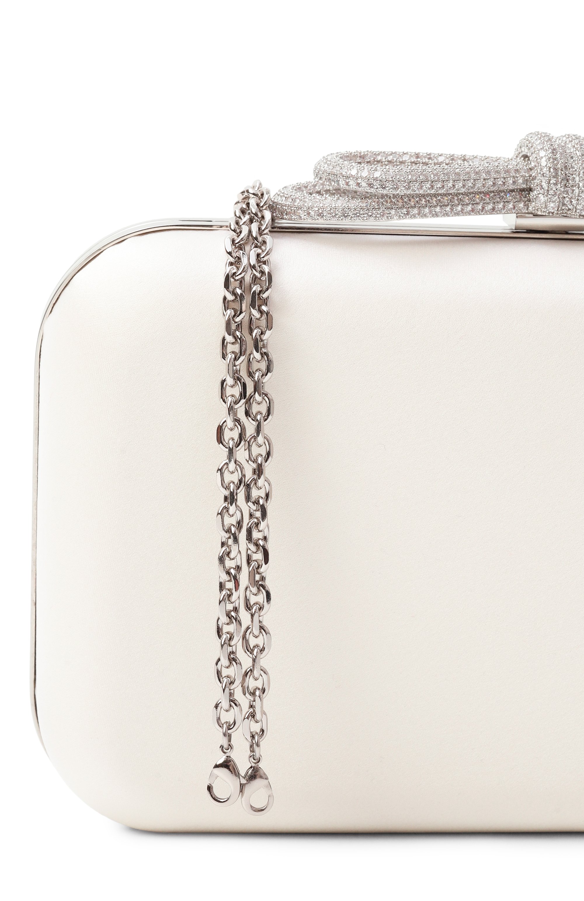 Клатч double bow small MACH & MACH белого цвета по цене 138500 руб., арт. MMCB-BG0002-CRP-WHT, фото 3 Клатч double bow small MACH & MACH, арт. MMCB-BG0002-CRP-WHT, фото 3