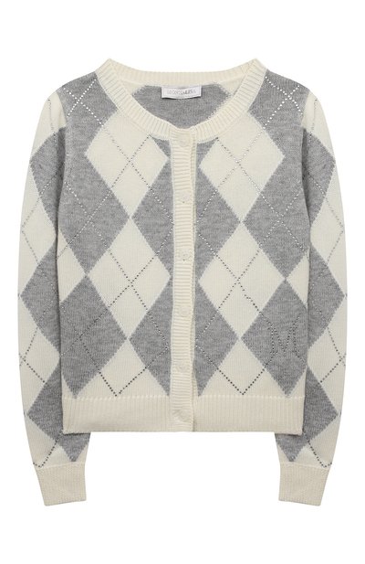 Кардиган MONNALISA серого цвета по цене 14700 руб., арт. 170803, фото 1 Кардиган MONNALISA, арт. 170803, фото 1