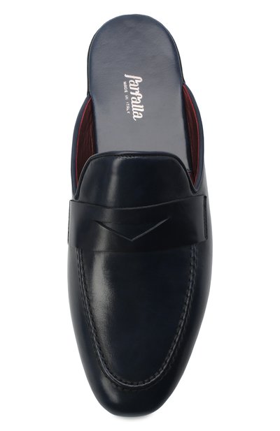 Кожаные домашние туфли FARFALLA темно-синего цвета по цене 34850 руб., арт. G13, фото 5 Кожаные домашние туфли FARFALLA, арт. G13, фото 5