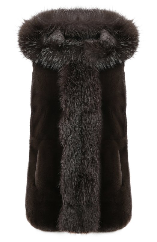

Жилет из меха норки Loro Piana, Коричневый