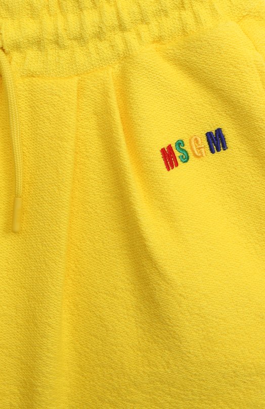 Хлопковые шорты MSGM kids Жёлтый, фото 3