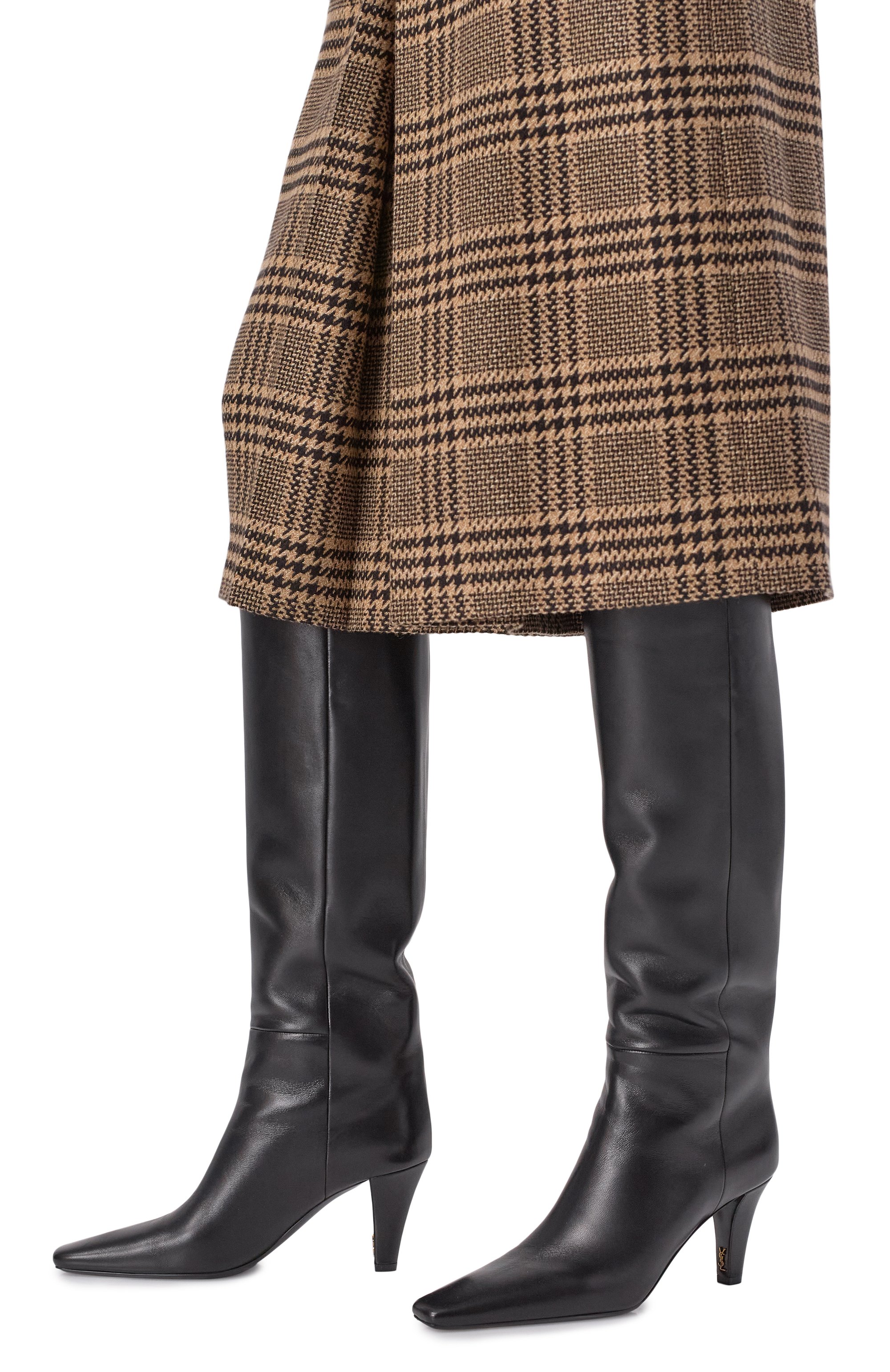 Кожаные сапоги jill 75 SAINT LAURENT, арт. 839749/AAE6W, фото 2