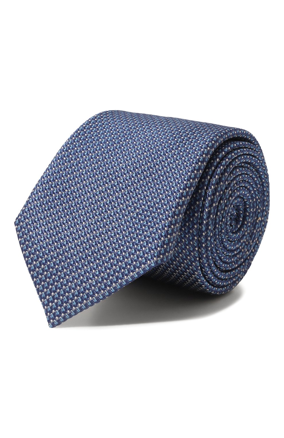 Галстук из шелка и хлопка ALTEA синего цвета по цене 11950 руб., арт. 2311351, фото 1 Галстук из шелка и хлопка ALTEA, арт. 2311351, фото 1