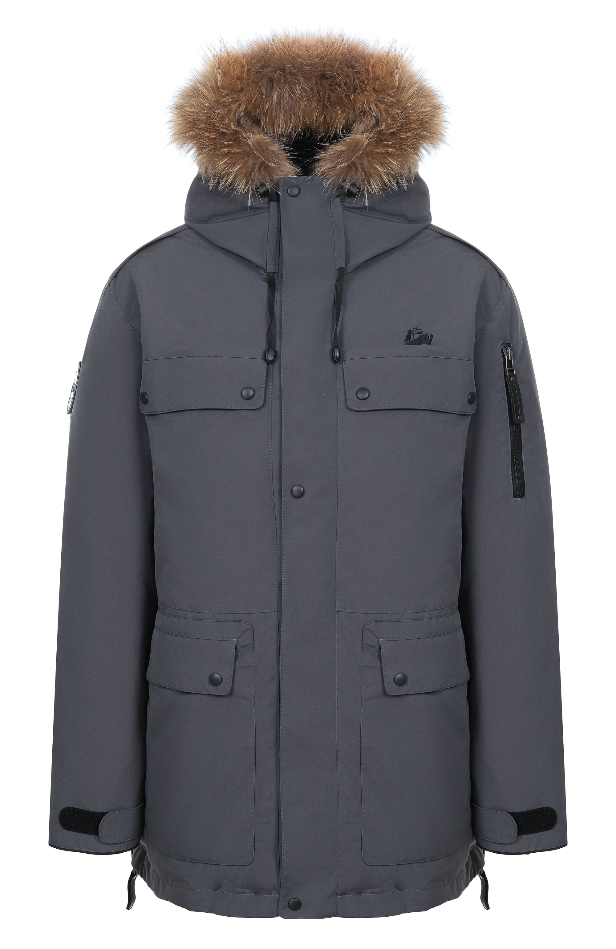 Пуховая парка polus с отделкой из енота ARCTIC EXPLORER, арт. POLUS_GREY, фото 1