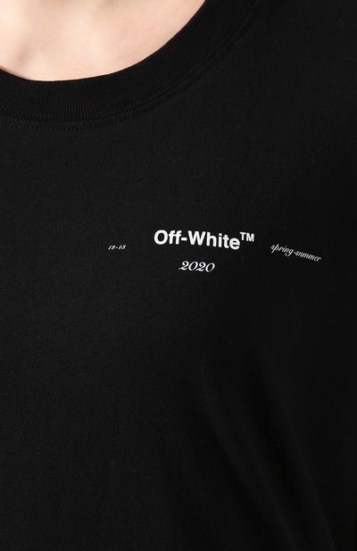 Хлопковая футболка OFF-WHITE, арт. 0WAA049S20JER0101084, фото 5