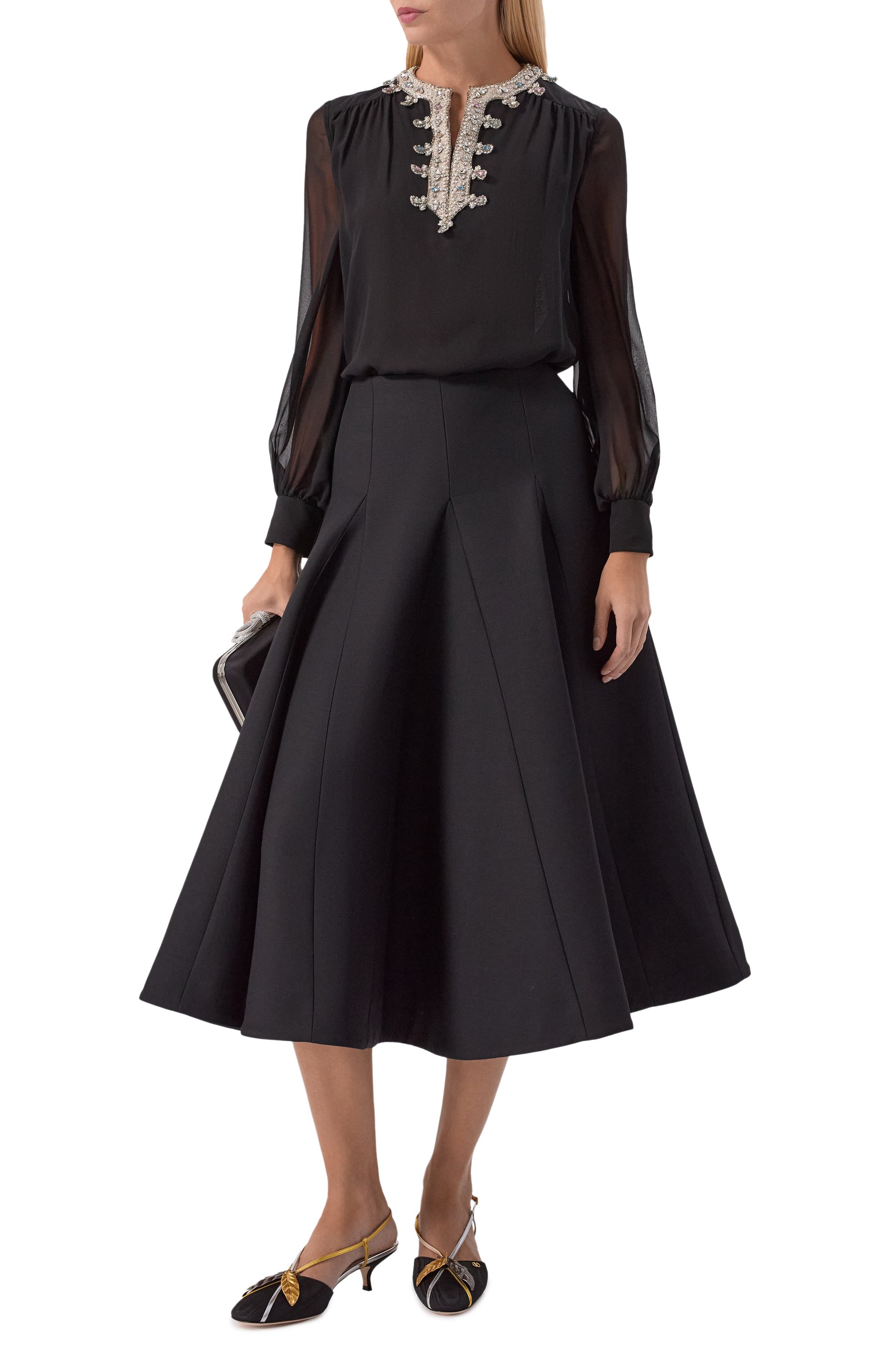 Шелковая блузка VALENTINO, арт. 7B3AEAS0/93M, фото 2