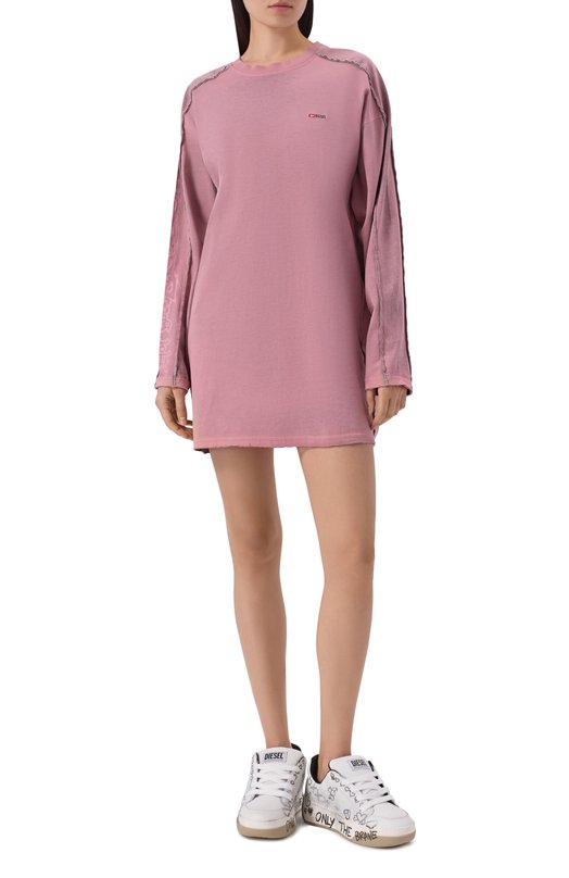 Хлопковое платье Diesel A20078/0BMCC Розовый  A20078/0BMCC Фото 2