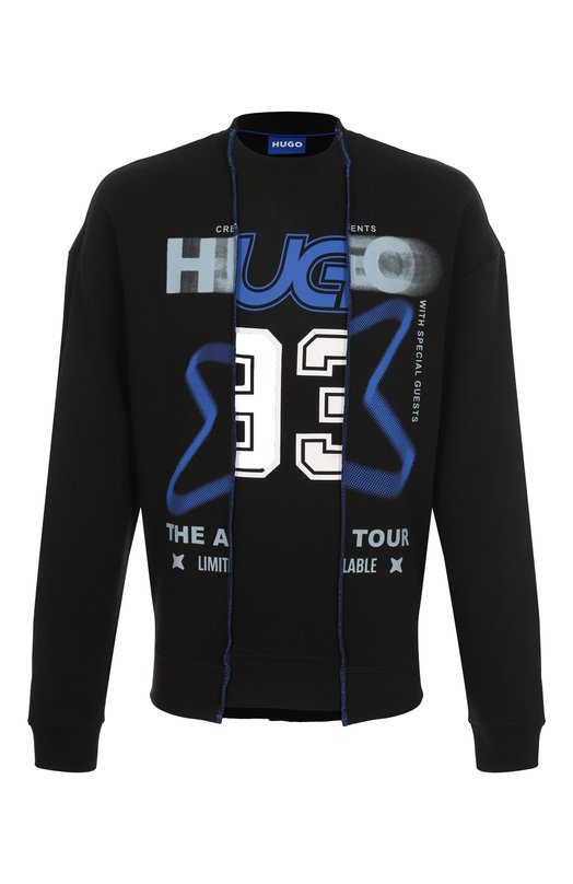 Хлопковый свитшот HUGO Blue 50544212 Чёрный 50544212