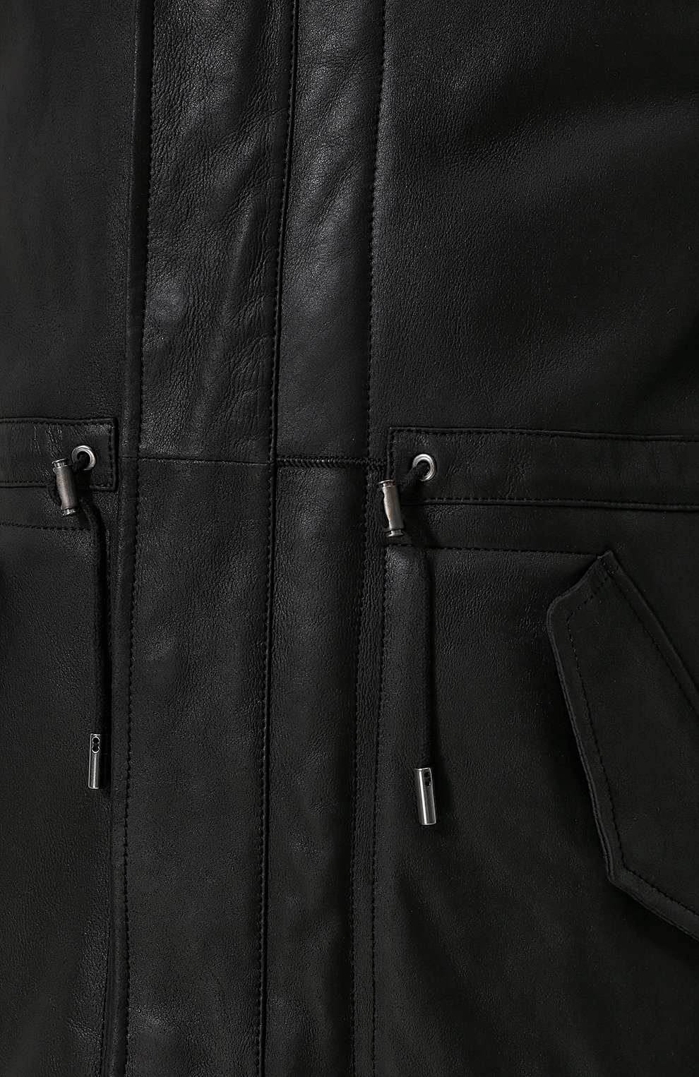 Укороченная дубленка прямого кроя на молнии с капюшоном YVES SALOMON, арт. 9WHM61277MERL, фото 5