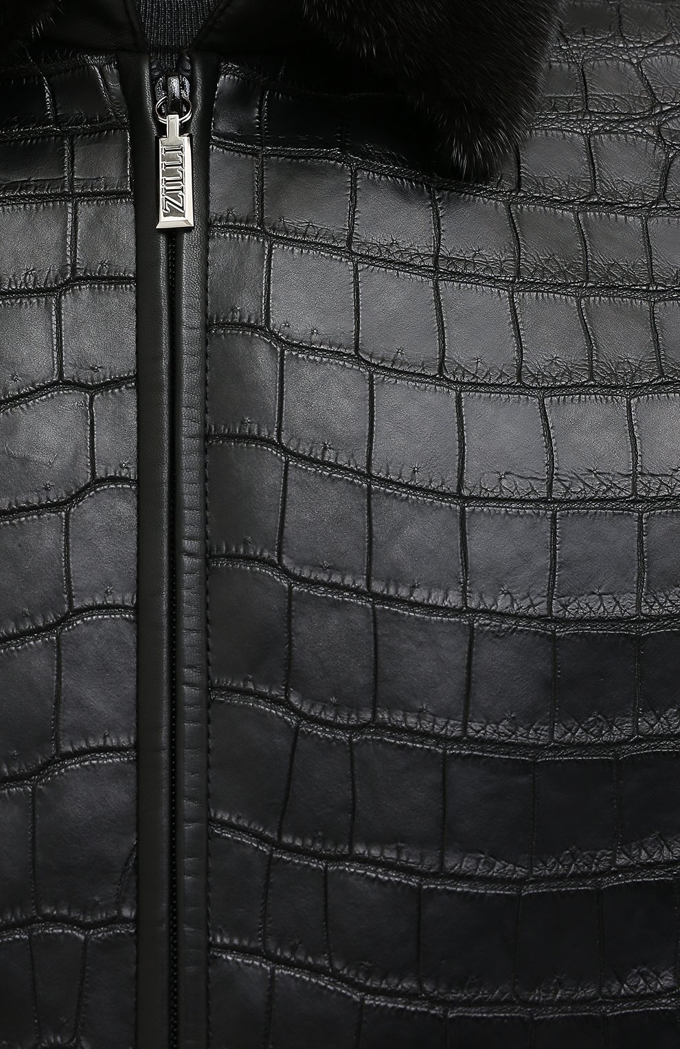 Куртка с отделкой из кожи крокодила ZILLI, арт. MAS-BRAQU-D0132/2004/CP0R, фото 5