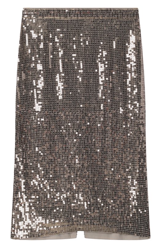

Юбка из вискозы с отделкой пайетками Alice + Olivia, Серебряный