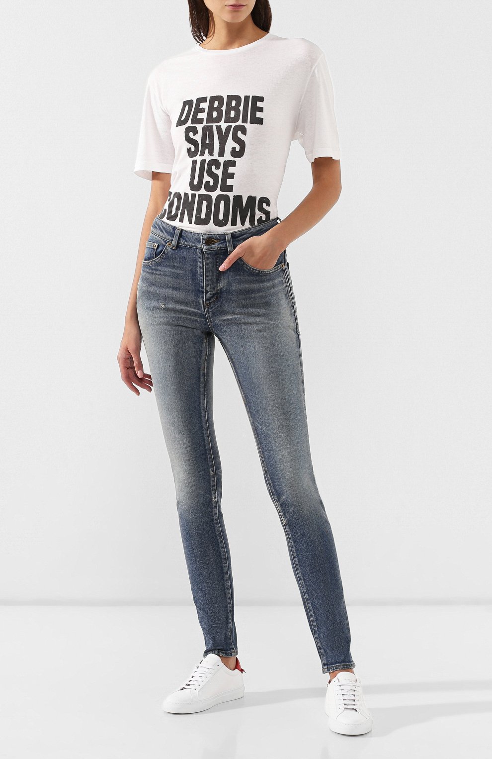 Хлопковая футболка SAINT LAURENT, арт. 582211/YBKJ2, фото 2