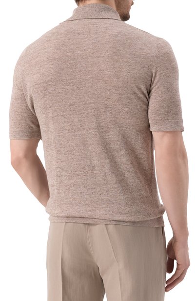 Поло изо льна и хлопка BRUNELLO CUCINELLI, арт. M2L00315, фото 4