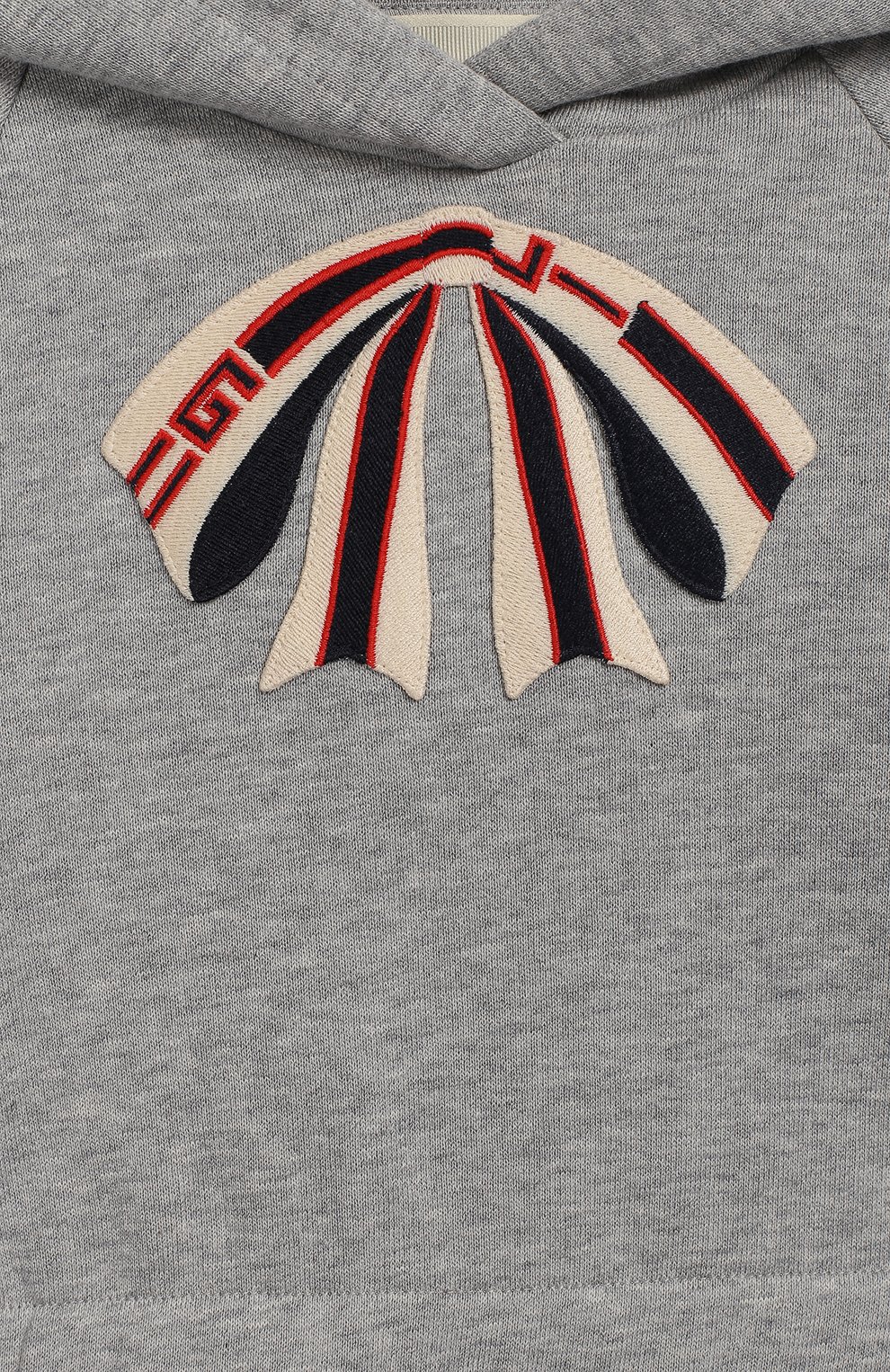 Хлопковое платье с капюшоном GUCCI серого цвета по цене 23000 руб., арт. 518786/X9W09, фото 3 Хлопковое платье с капюшоном GUCCI, арт. 518786/X9W09, фото 3