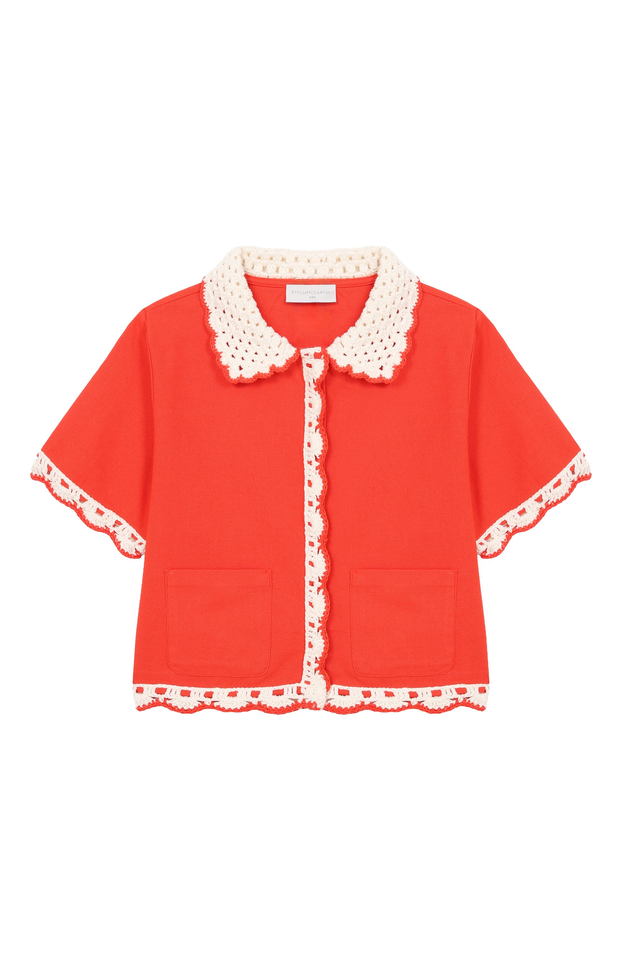 Хлопковая рубашка STELLA MCCARTNEY красного цвета по цене 14650 руб., арт. TY5A31, фото 1 Хлопковая рубашка STELLA MCCARTNEY, арт. TY5A31, фото 1