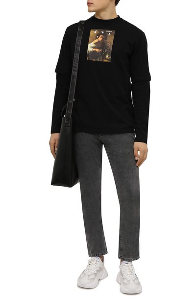 Хлопковый лонгслив OFF-WHITE, арт. 0MAB066F21JER007, фото 2