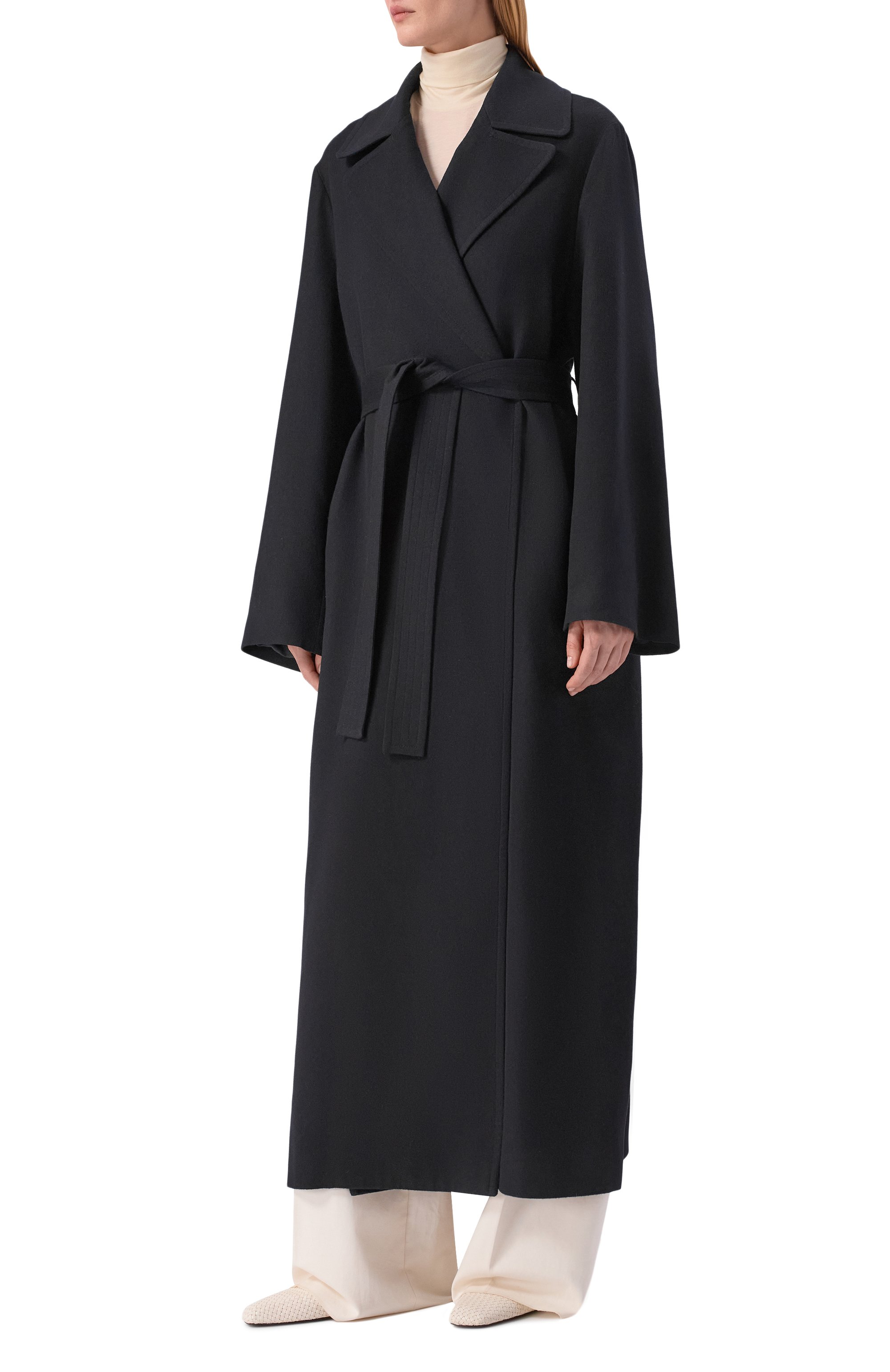 Пальто из кашемира и шелка LORO PIANA темно-синего цвета по цене 1130000 руб., арт. FAN2742, фото 3 Пальто из кашемира и шелка LORO PIANA, арт. FAN2742, фото 3