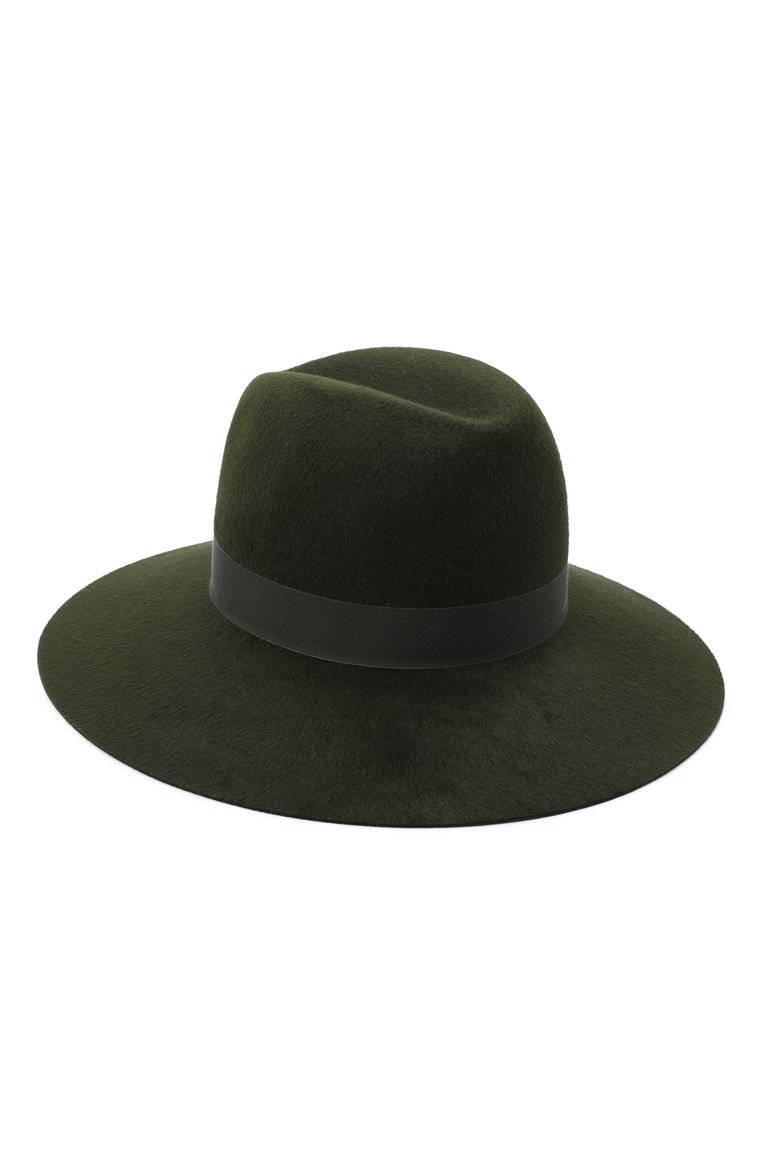 Женская фетровая шляпа LORO PIANA зеленого цвета, арт. FAL4644 | Фото 2 (Материал: Текстиль, Шерсть; Региональные ограничения белый список (Axapta Mercury): RU; Материал сплава: Проставлено; Нос: Не проставлено)