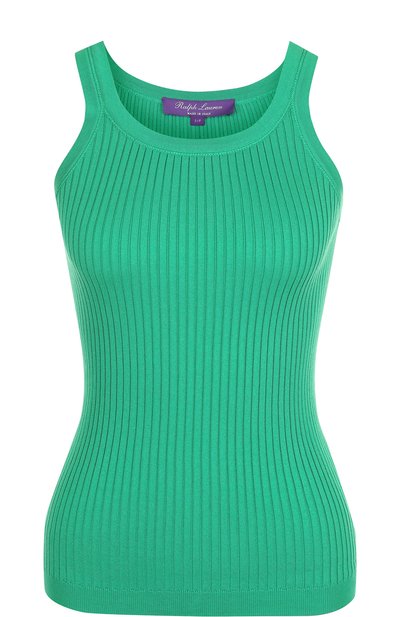 Однотонный хлопковый топ фактурной вязки RALPH LAUREN, арт. 290710192, фото 1