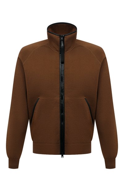 Кардиган из хлопка и кашемира TOM FORD коричневого цвета по цене 268500 руб., арт. BYF22/TFKG54, фото 1 Кардиган из хлопка и кашемира TOM FORD, арт. BYF22/TFKG54, фото 1