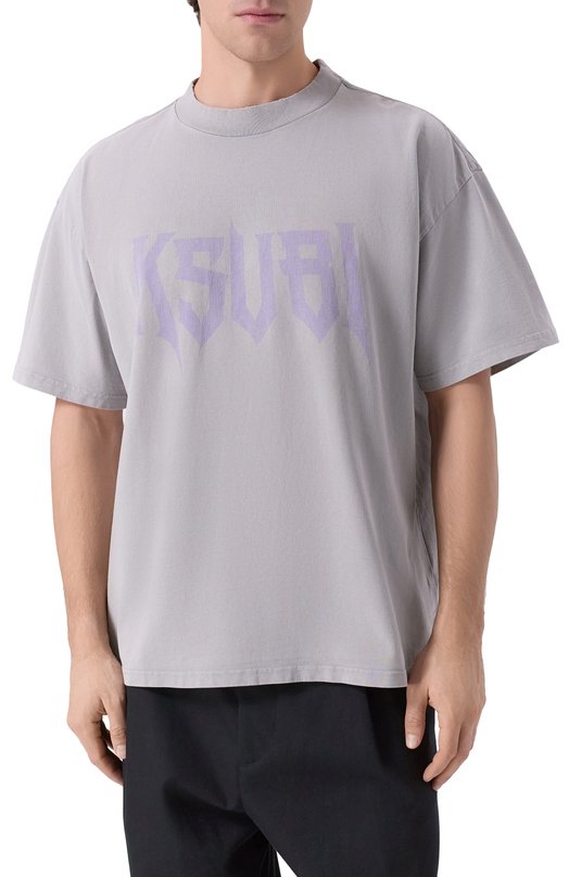 Хлопковая футболка Ksubi MFA25TE007 Серый  MFA25TE007 Фото 3
