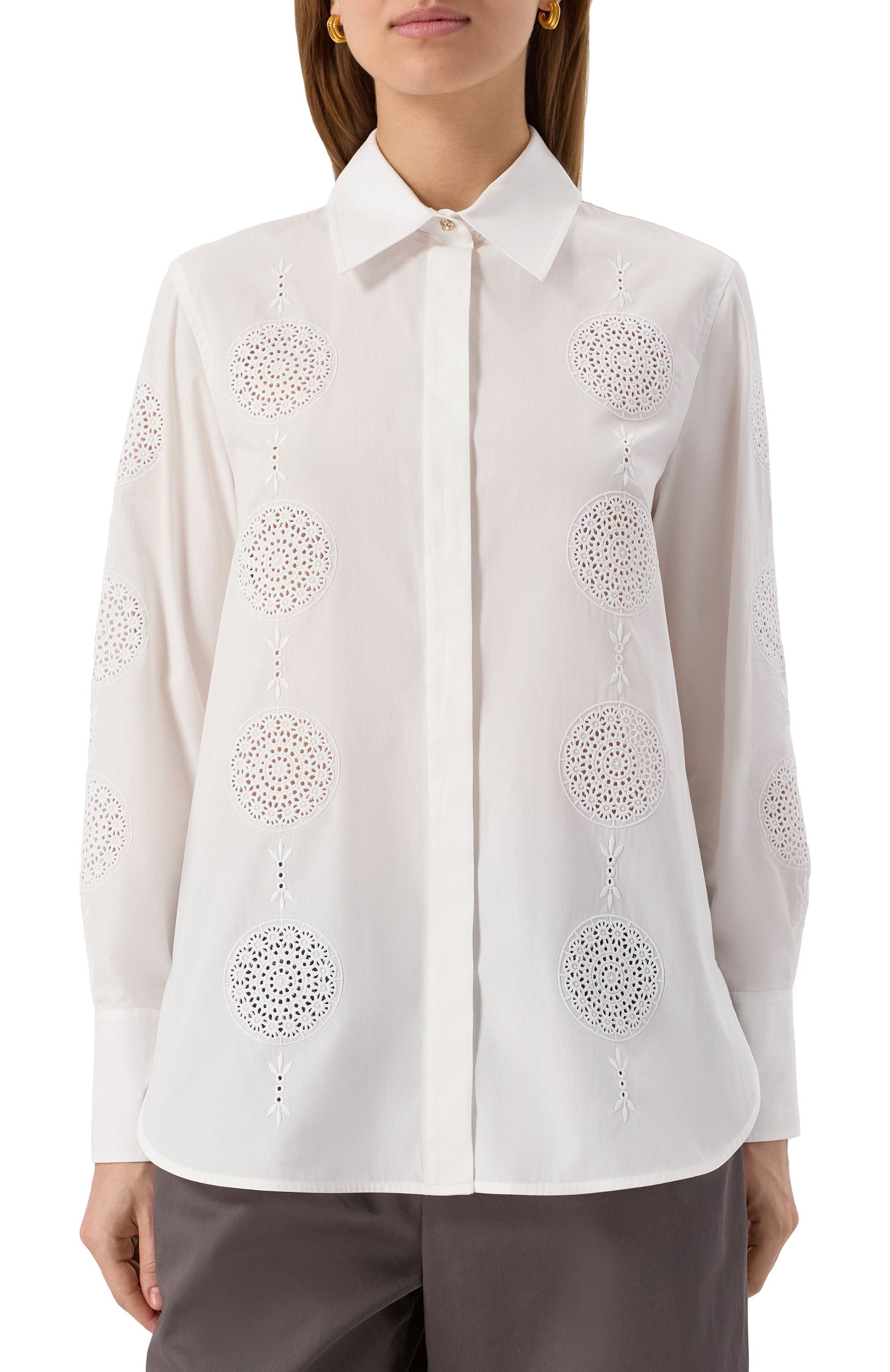 Хлопковая рубашка MAX MARA STUDIO, арт. SESIA, фото 3