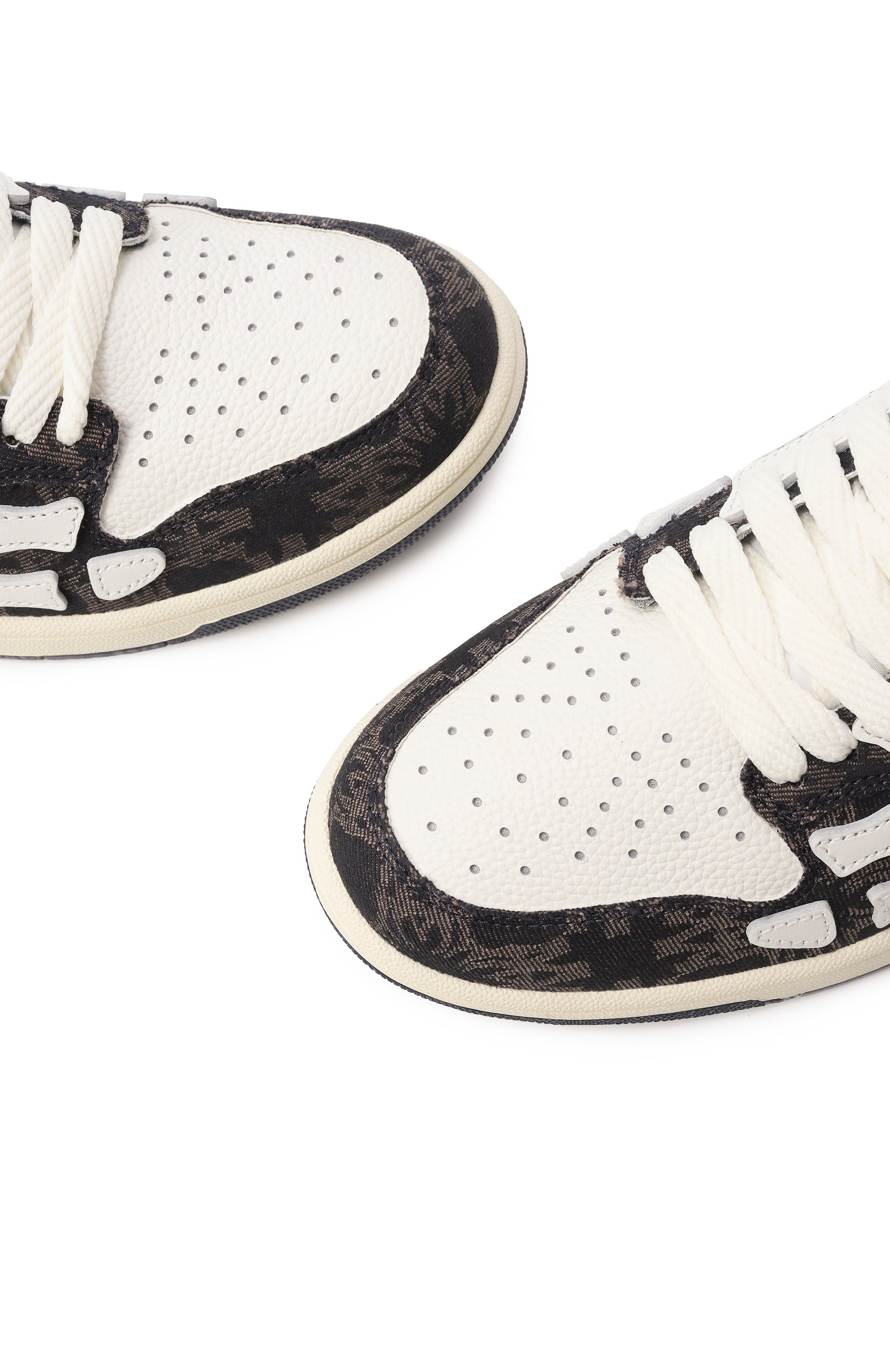 Комбинированные кеды ma quad skel-top AMIRI разноцветного цвета по цене 92850 руб., арт. AMF0SR1096, фото 7 Комбинированные кеды ma quad skel-top AMIRI, арт. AMF0SR1096, фото 7