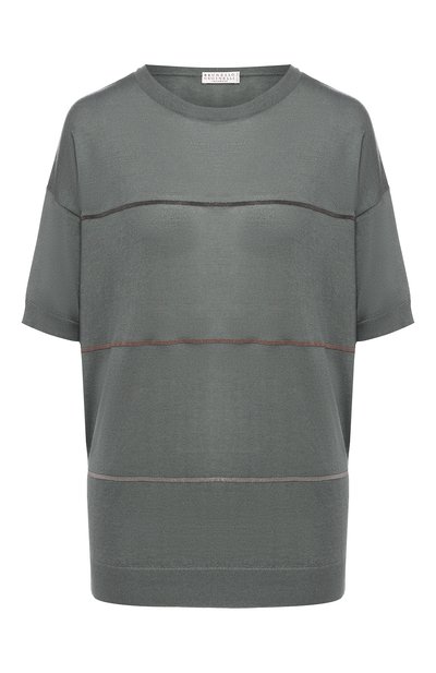 Женский топ из смеси кашемира и шелка BRUNELLO CUCINELLI, арт. M13861220