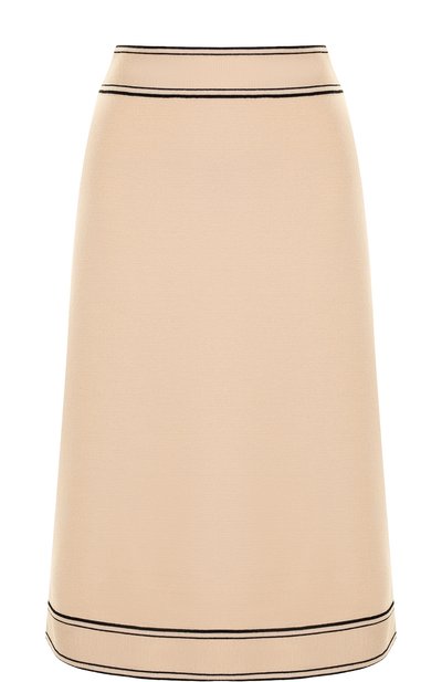 Шерстяная юбка-миди с контрастной отделкой GUCCI, арт. 514524/X1575, фото 1