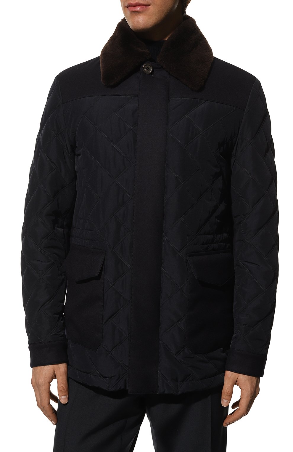 Утепленная куртка с меховой отделкой CANALI, арт. 020326/SG01121, фото 3