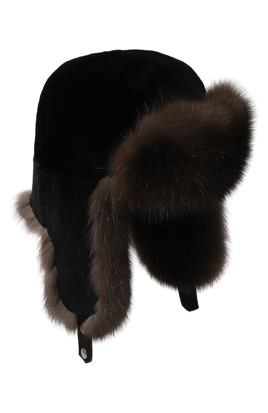 Шапка-ушанка Майкл из меха соболя и норки FurLand 0201431650002100002 Коричневый 0201431650002100002