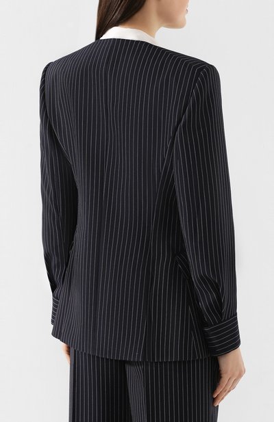 Шерстяной жакет CHLOÉ темно-синего цвета по цене 229500 руб., арт. CHC20UVE12063, фото 4 Шерстяной жакет CHLOÉ, арт. CHC20UVE12063, фото 4