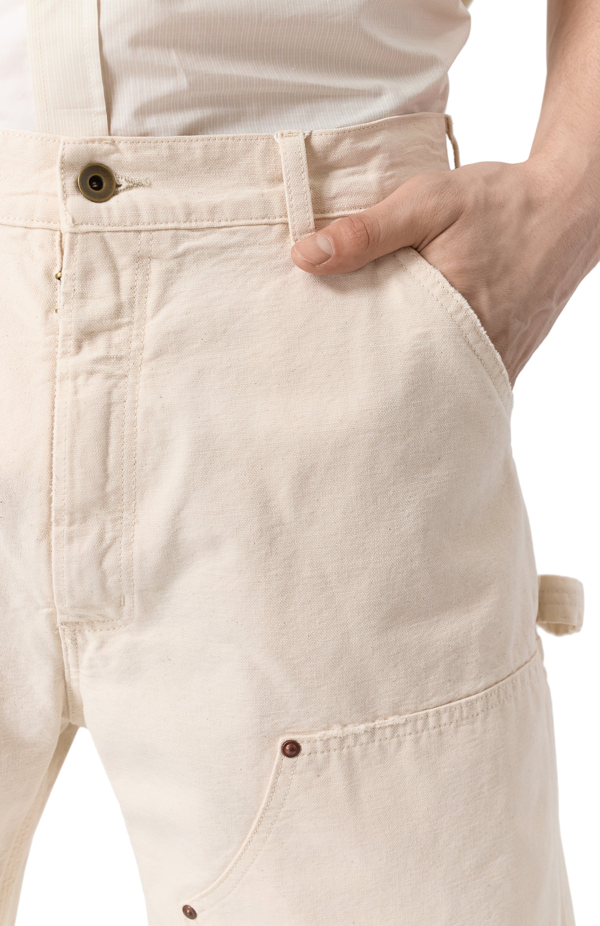 Хлопковые шорты MAISON MARGIELA кремового цвета по цене 95050 руб., арт. S50MU0082/M35261, фото 5 Хлопковые шорты MAISON MARGIELA, арт. S50MU0082/M35261, фото 5