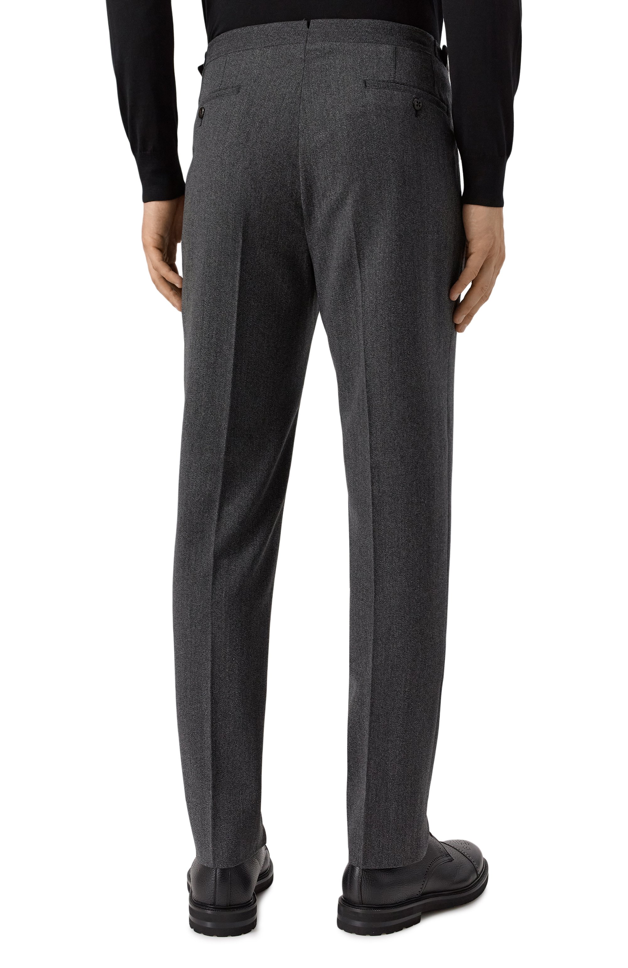 Брюки из шерсти и хлопка CORNELIANI темно-серого цвета по цене 54450 руб., арт. 264L21-2618331, фото 4 Брюки из шерсти и хлопка CORNELIANI, арт. 264L21-2618331, фото 4