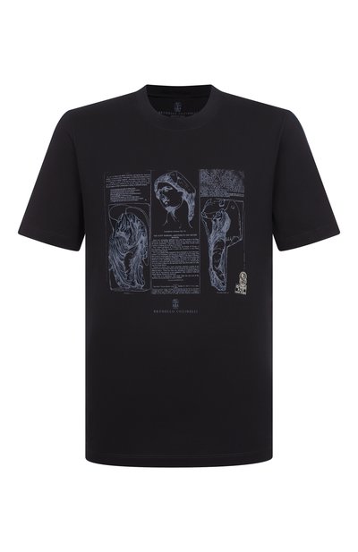 Мужская хлопковая футболка BRUNELLO CUCINELLI, арт. M0B138517