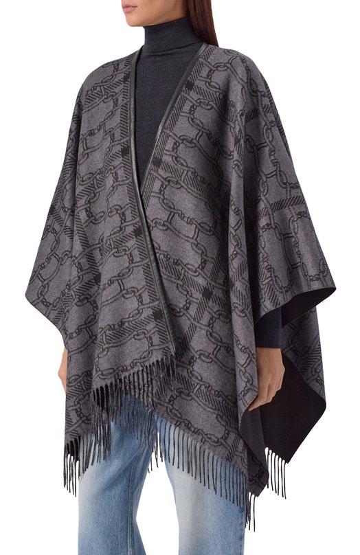 Двусторонняя накидка Agnona AM0804E/H7106E Чёрный  AM0804E/H7106E Фото 6