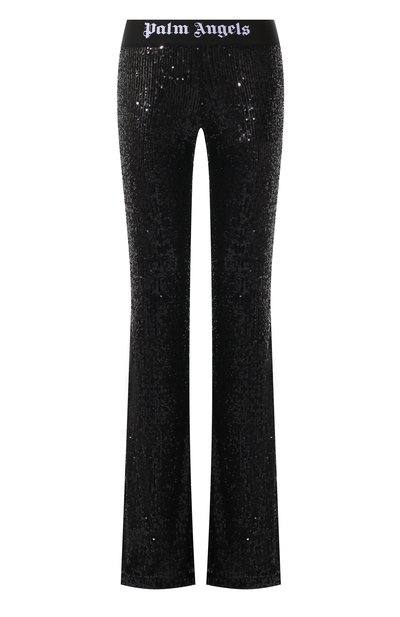 Женские брюки с отделкой пайетками PALM ANGELS, арт. PWCA101F24FAB003